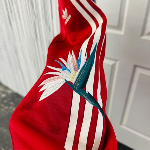 Adidas X Thebe Magugu Embroidered Detail Wide Leg Track Pants Size XS - Picture 6 of 13